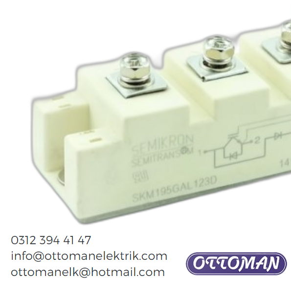 SKM195GAL123D Semikron IGBT MODULE 200A 1200V - Ottoman Elektrik