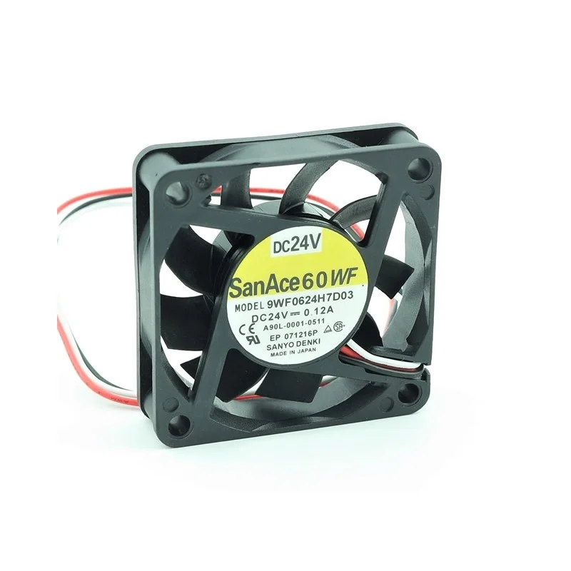 Sanyo Denki 9WF0624H7D03/A90L-0001-0511 Soğutma Fanı - 60x60x15mm 24V DC Fanuc A90L-0001-0511 Uyumlu Endüstriyel Fan