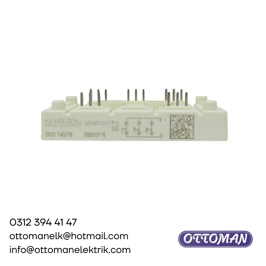 SKDT145/16 Diyot Köprüsü - 145A 1600V - SEMIKRON - OTTOMAN ELEKTRİK