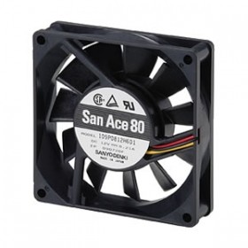 San Ace 80x80x20mm 12VDC 0.21A 3 Kablolu Fan 109P0812C601