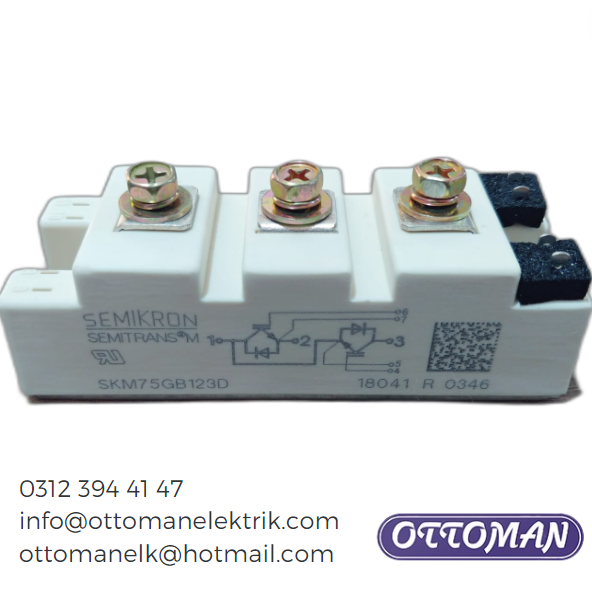 SKM75GB123D Semikron IGBT MODULE 75A 1200V - Ottoman Elektrik