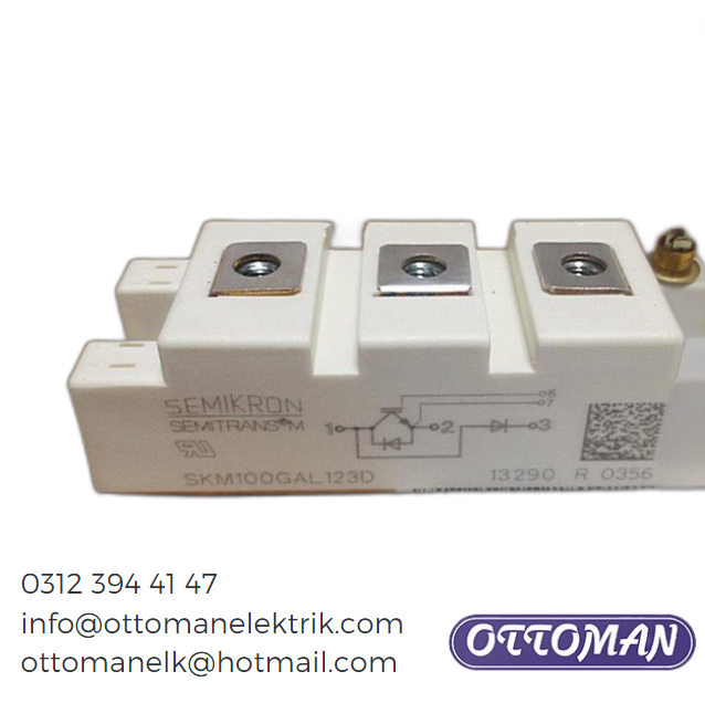 SKM100GAL123D Semikron IGBT MODULE 100A 1200V - Ottoman Elektrik